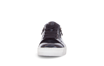 Gabor 73.334.96 Dark Blue/Navy Patent Trainers with Twin Zip