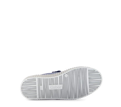 Gabor 73.334.96 Dark Blue/Navy Patent Trainers with Twin Zip