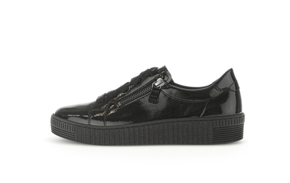 Gabor 73.334.97 Black Patent Trainers