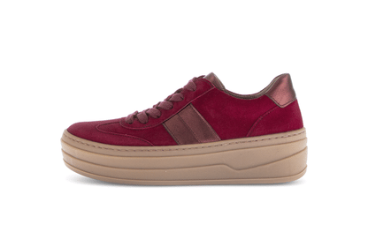 Gabor 73.350.15 Merlot Red Trainers with Platform Sole