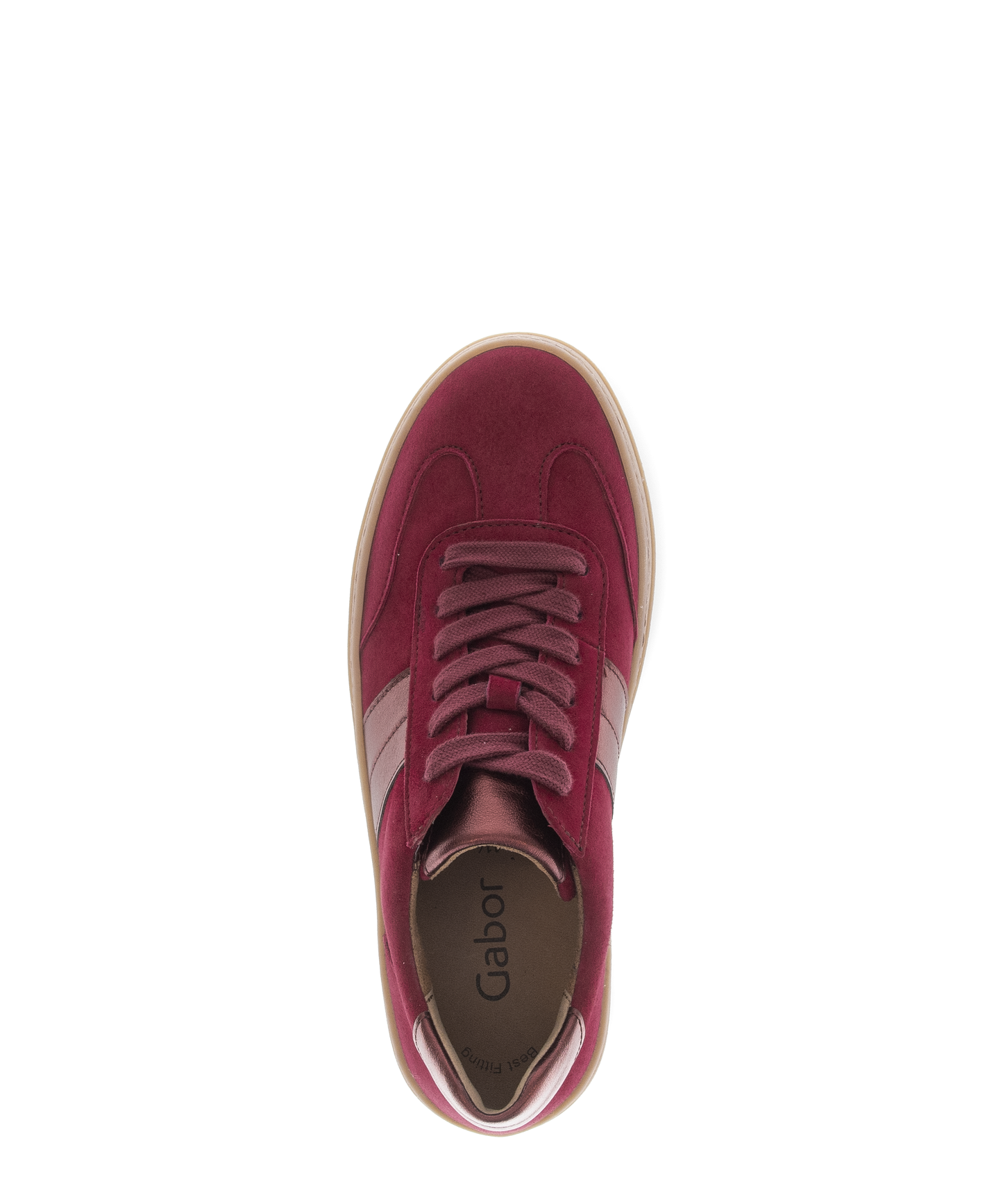 Gabor 73.350.15 Merlot Red Trainers with Platform Sole