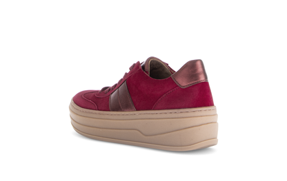 Gabor 73.350.15 Merlot Red Trainers with Platform Sole