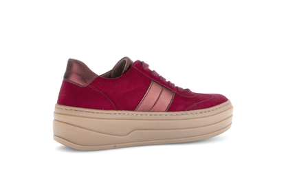 Gabor 73.350.15 Merlot Red Trainers with Platform Sole