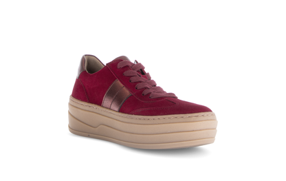Gabor 73.350.15 Merlot Red Trainers with Platform Sole