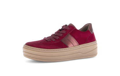 Gabor 73.350.15 Merlot Red Trainers with Platform Sole