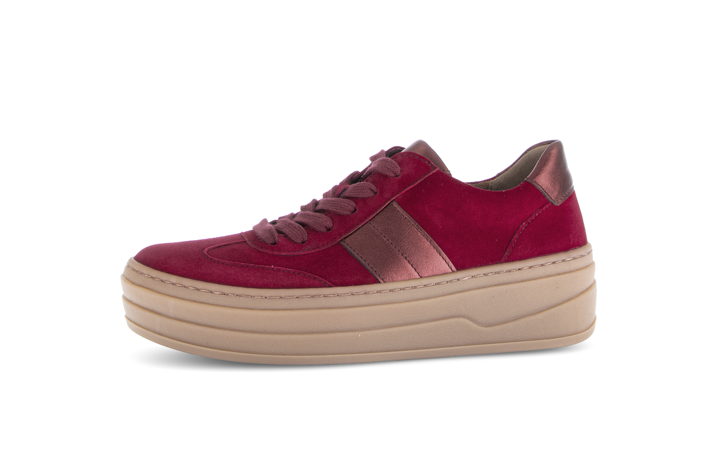 Gabor 73.350.15 Merlot Red Trainers with Platform Sole