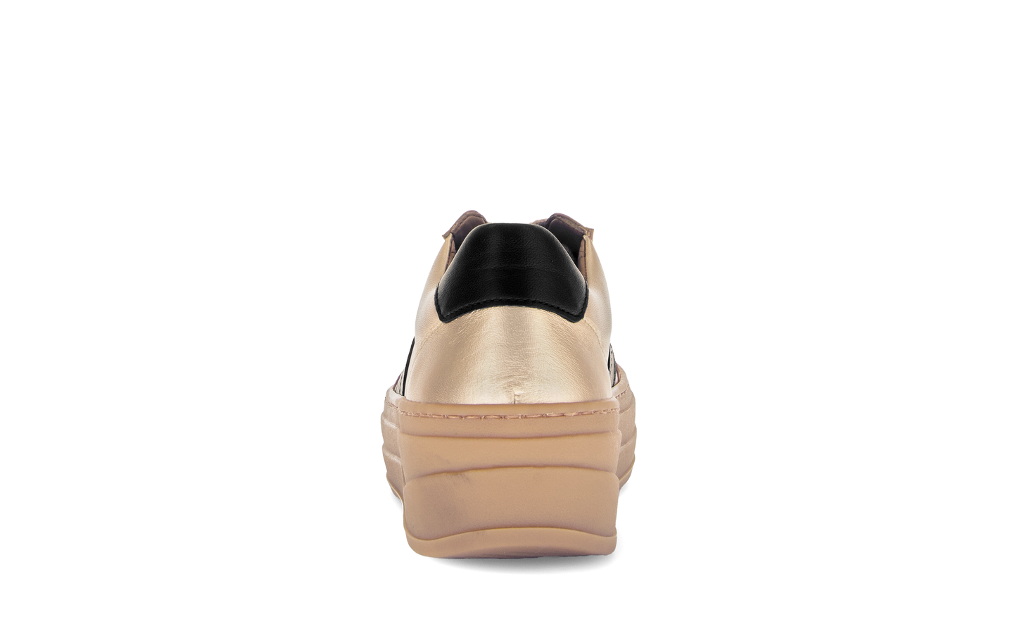 Gabor 73.350.62 Champagne Gold & Black Trainers with Platform Sole