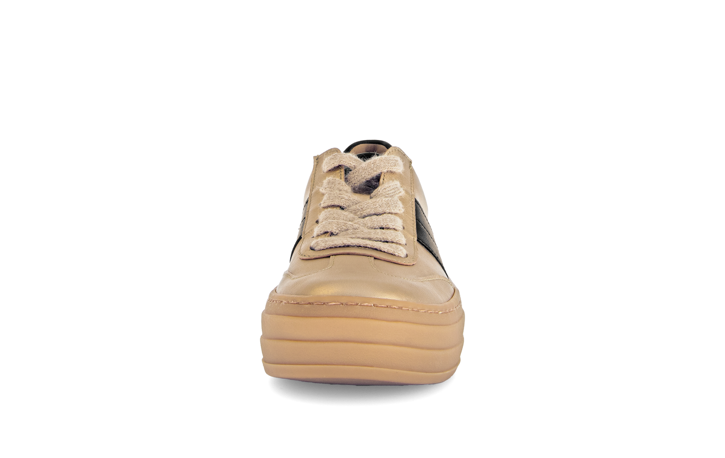 Gabor 73.350.62 Champagne Gold & Black Trainers with Platform Sole