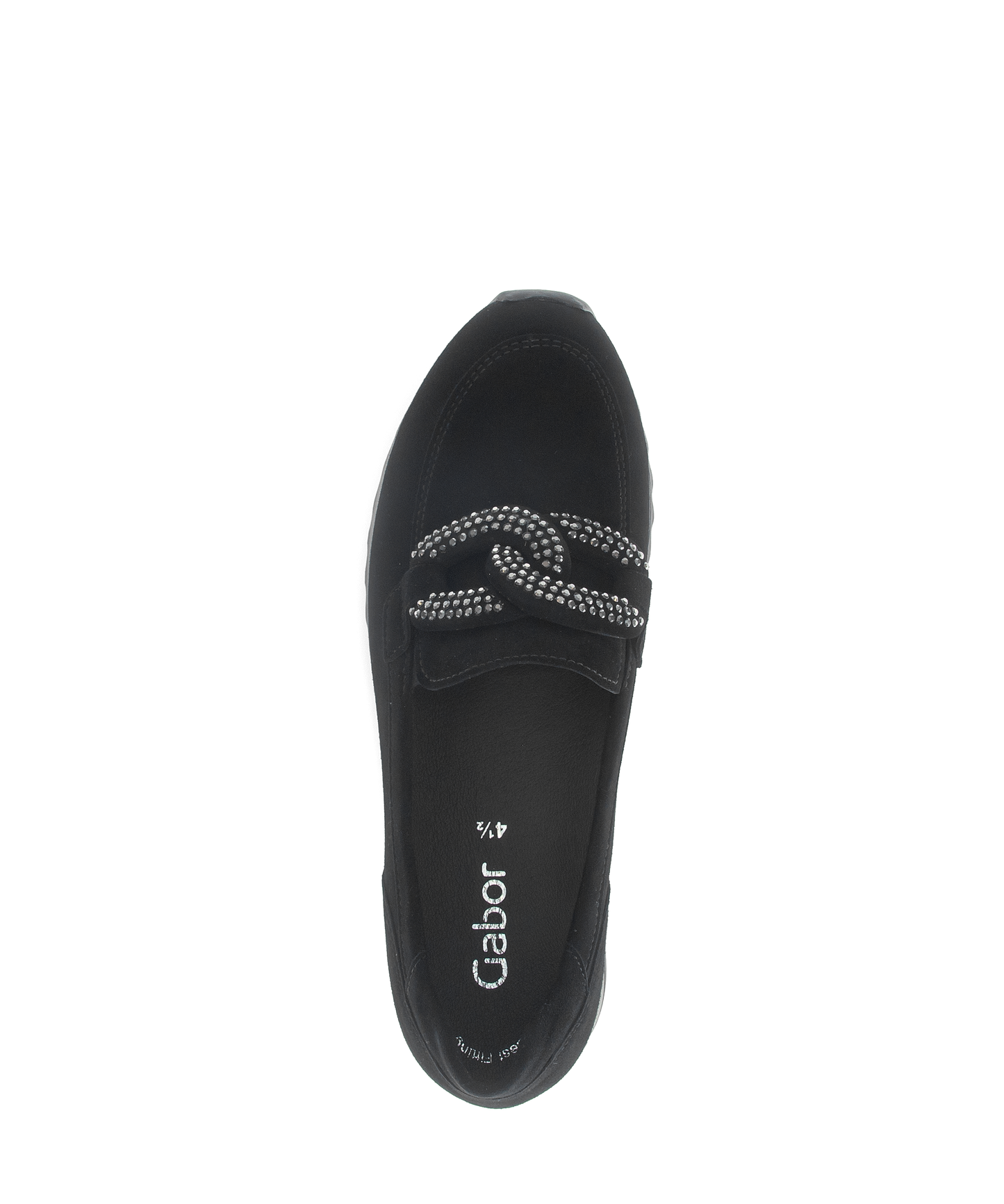 Gabor 73.472.17 Black Slip On Moccasins