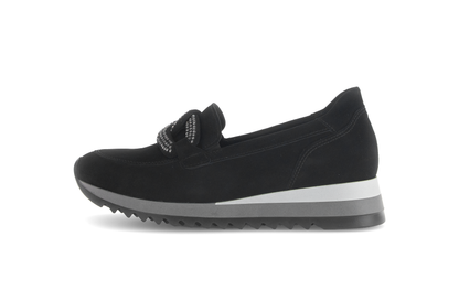 Gabor 73.472.17 Black Slip On Moccasins