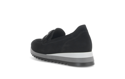 Gabor 73.472.17 Black Slip On Moccasins
