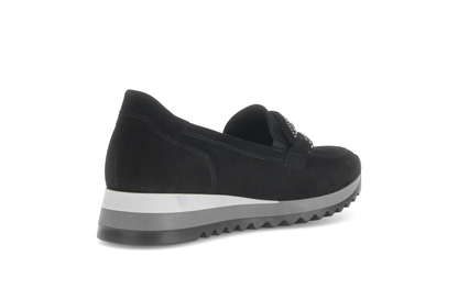 Gabor 73.472.17 Black Slip On Moccasins