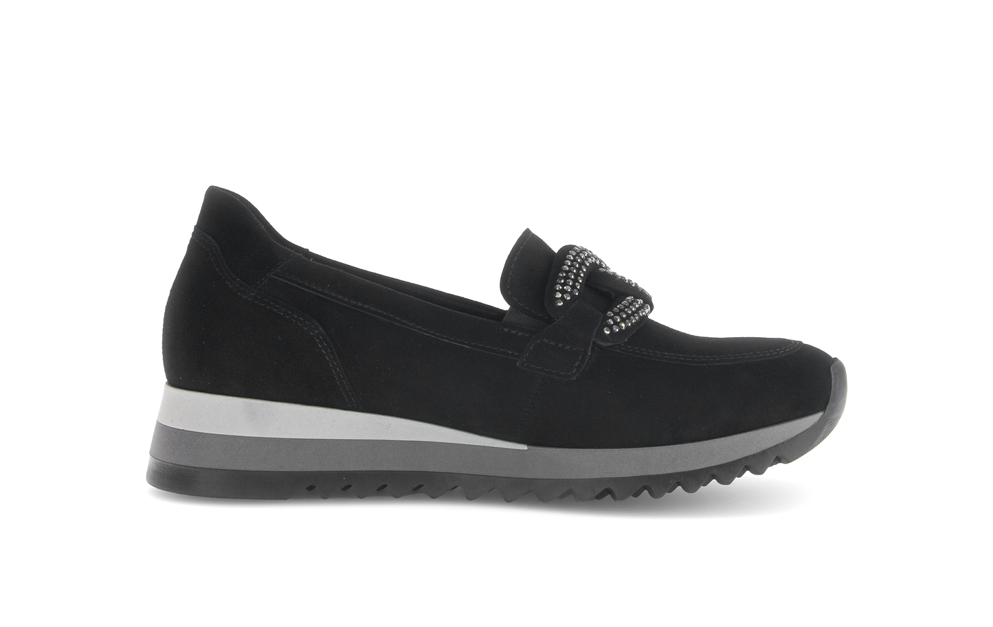 Gabor 73.472.17 Black Slip On Moccasins