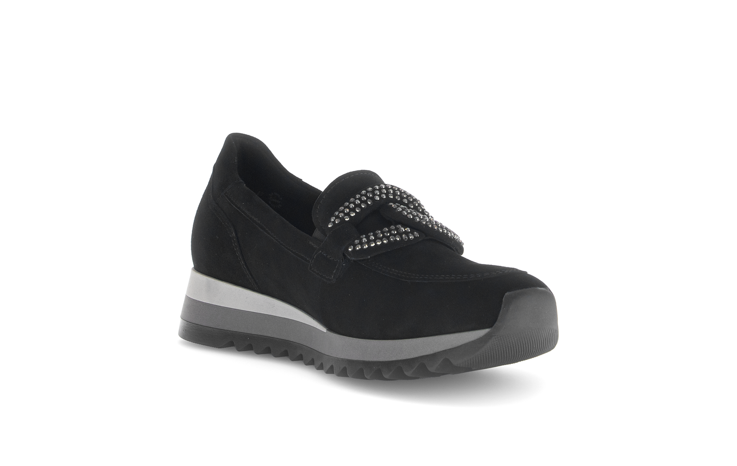 Gabor 73.472.17 Black Slip On Moccasins