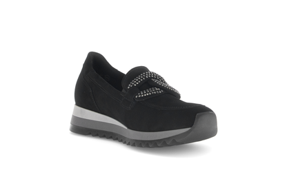 Gabor 73.472.17 Black Slip On Moccasins