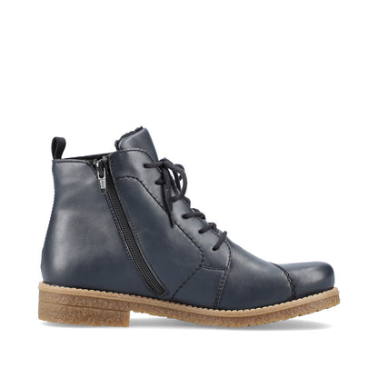 Rieker 73500-14 Navy Lace Ankle Boots