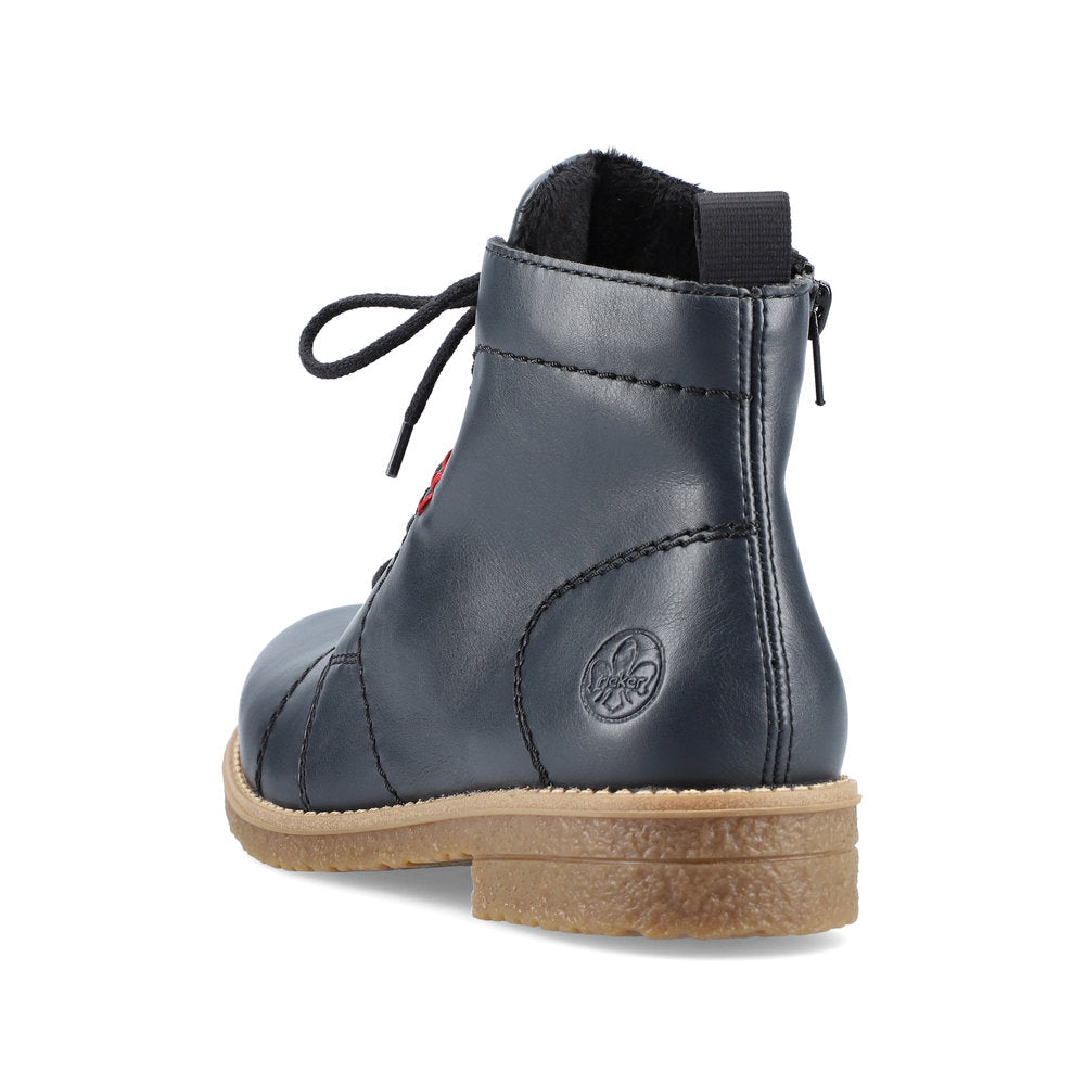 Rieker 73500-14 Navy Lace Ankle Boots
