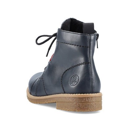 Rieker 73500-14 Navy Lace Ankle Boots