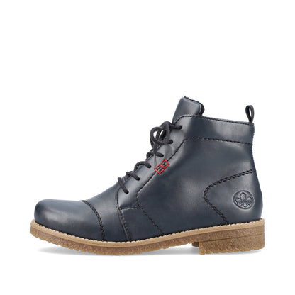 Rieker 73500-14 Navy Lace Ankle Boots