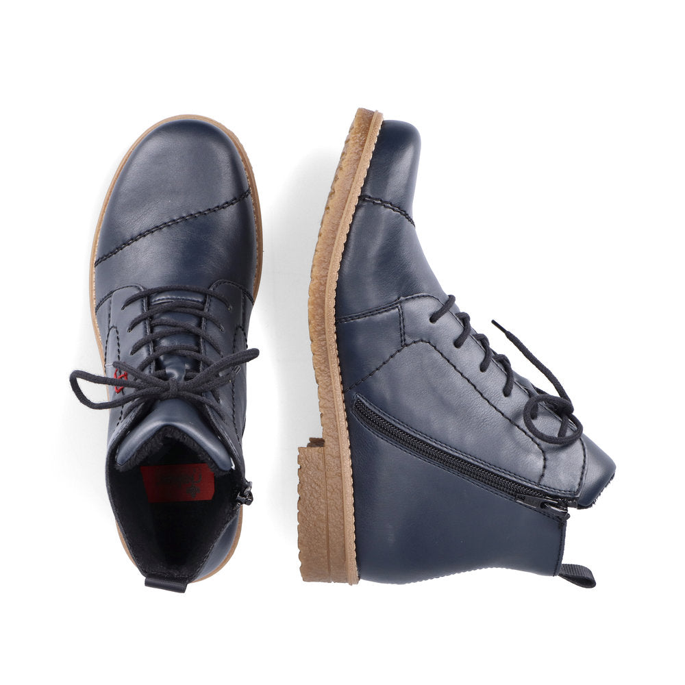 Rieker 73500-14 Navy Lace Ankle Boots