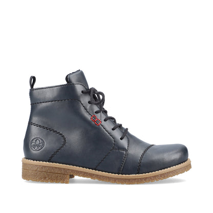 Rieker 73500-14 Navy Lace Ankle Boots