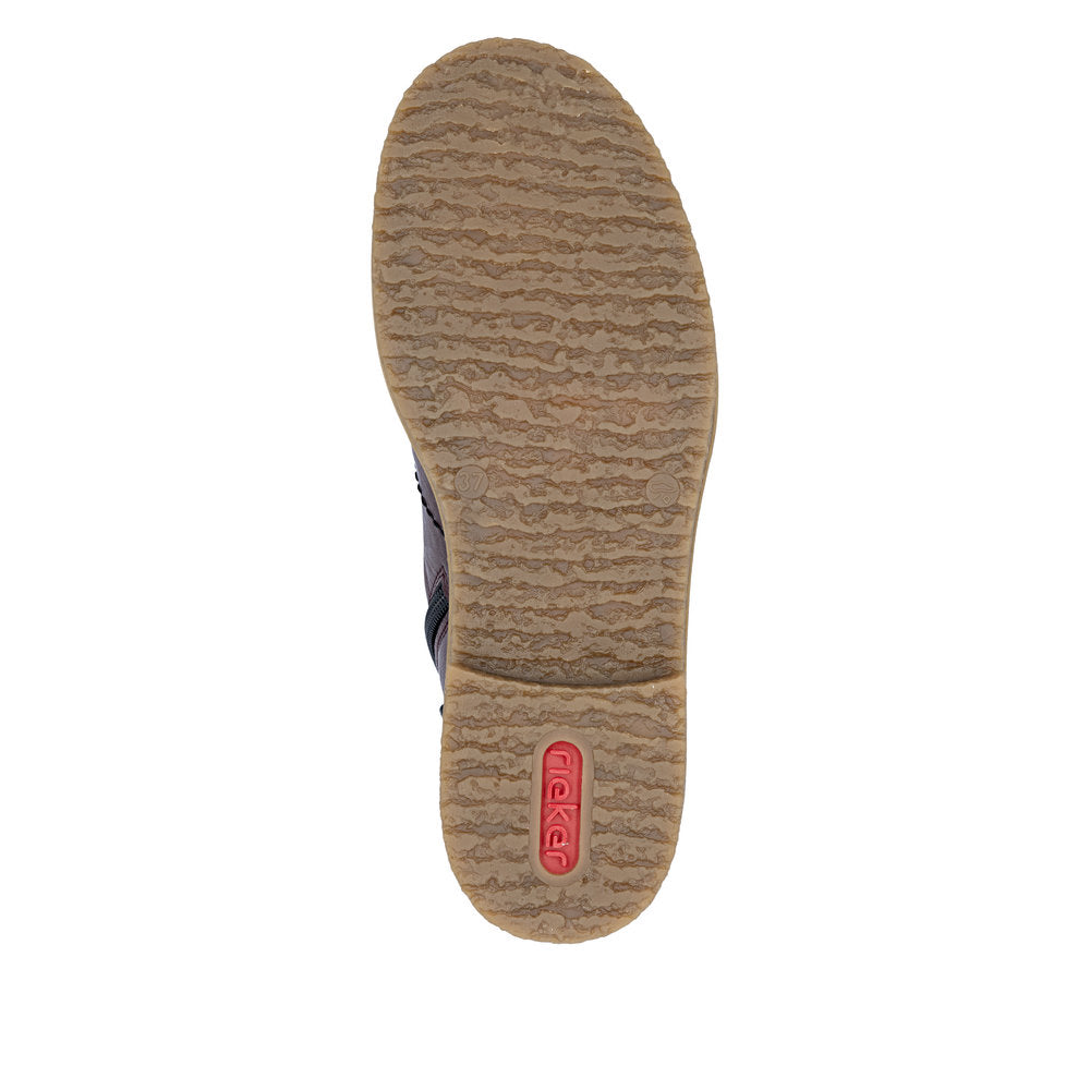 Rieker 73500-30 Wine Lace & Zip Boots