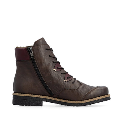 Rieker 73510-26 Brown & Brombeer Wine Boots