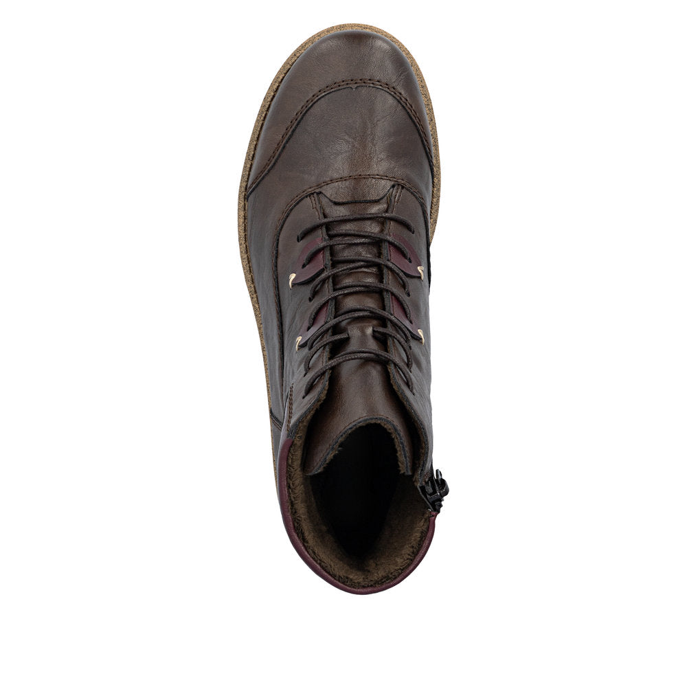 Rieker 73510-26 Brown & Brombeer Wine Boots