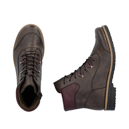 Rieker 73510-26 Brown & Brombeer Wine Boots