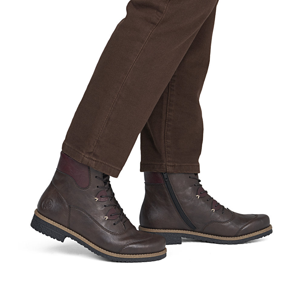 Rieker 73510-26 Brown & Brombeer Wine Boots