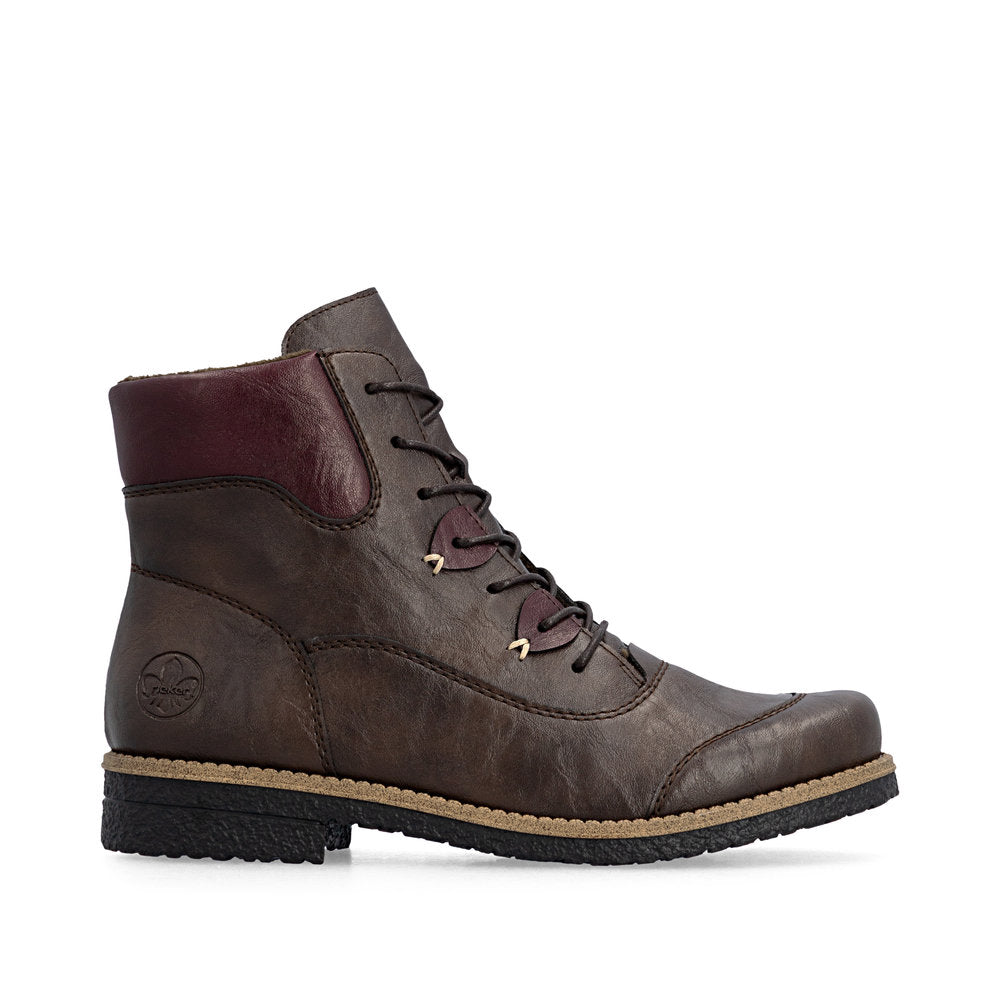 Rieker 73510-26 Brown & Brombeer Wine Boots