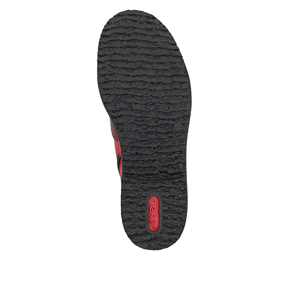 Rieker 73510-33 Flamme Red & Wine Combi Boots