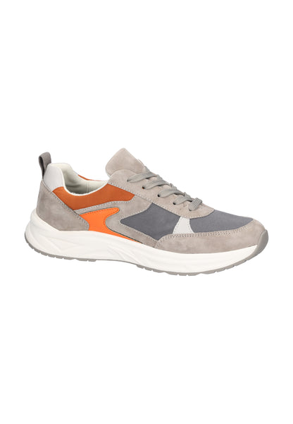 Waldlaufer 738002 101 087 Taupe, Grey & Orange Lace & Zip Sneakers