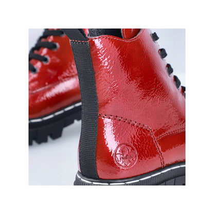 Rieker 74020-33 Fire Red Patent Ankle Boots