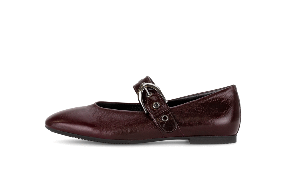 Gabor 74.144.25 Burgundy Latex Mary Jane Shoes