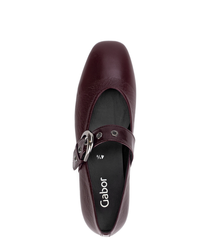 Gabor 74.144.25 Burgundy Latex Mary Jane Shoes