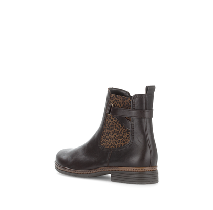 Gabor 74.670.28 Moro Brown & Leopard Print Chelsea Boots