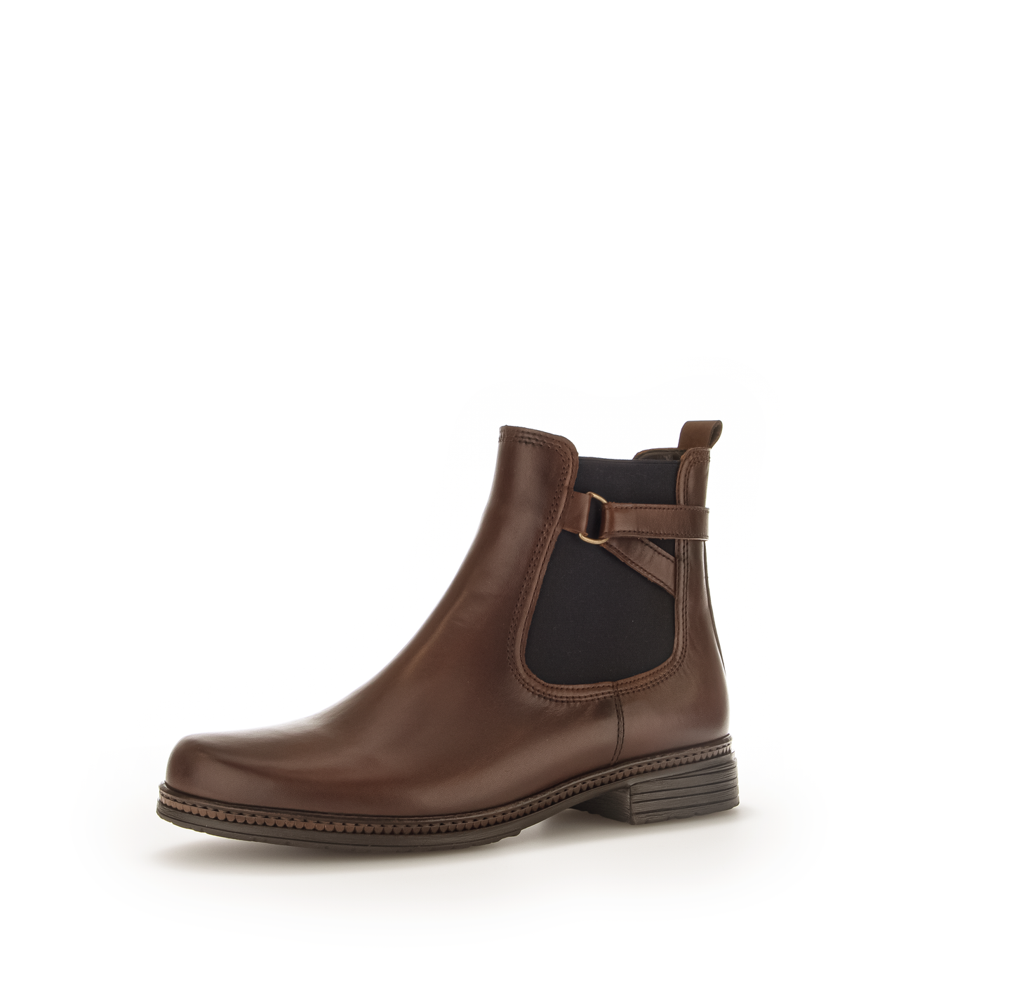 Gabor 74.670.36 Brown & Navy Elastic Chelsea Boots