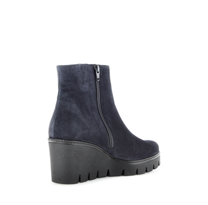 Gabor 74.780.16 Navy Wedge Boots