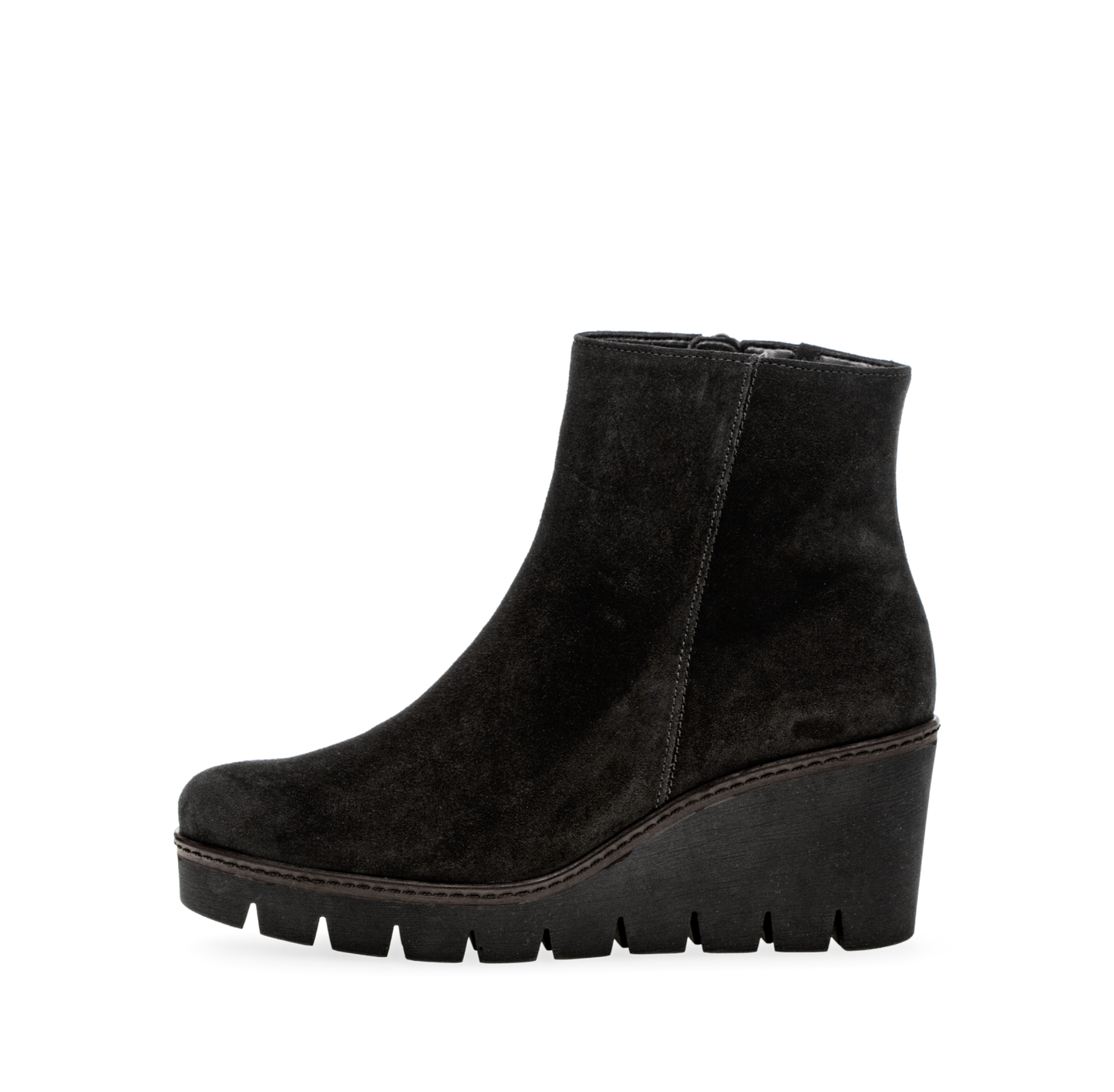 Gabor 74.780.17 Black Wedge Platform Ankle Boots
