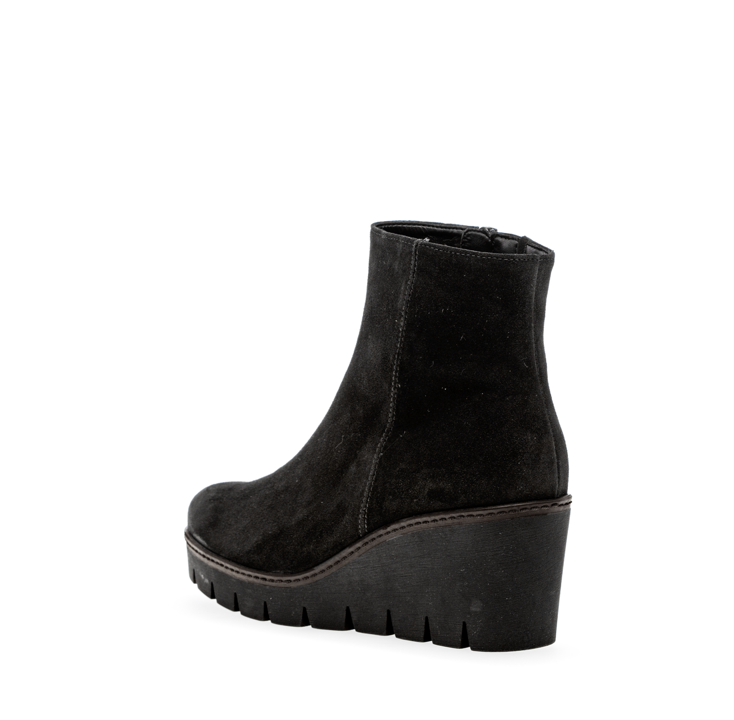 Gabor 74.780.17 Black Wedge Platform Ankle Boots