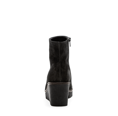 Gabor 74.780.17 Black Wedge Platform Ankle Boots