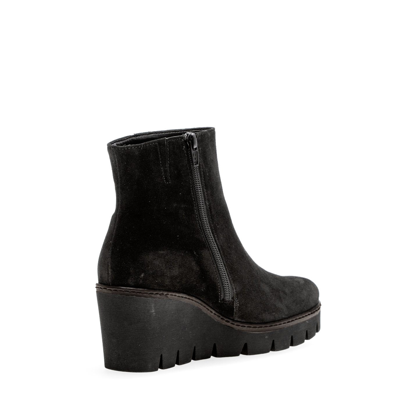 Gabor 74.780.17 Black Wedge Platform Ankle Boots
