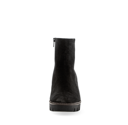 Gabor 74.780.17 Black Wedge Platform Ankle Boots