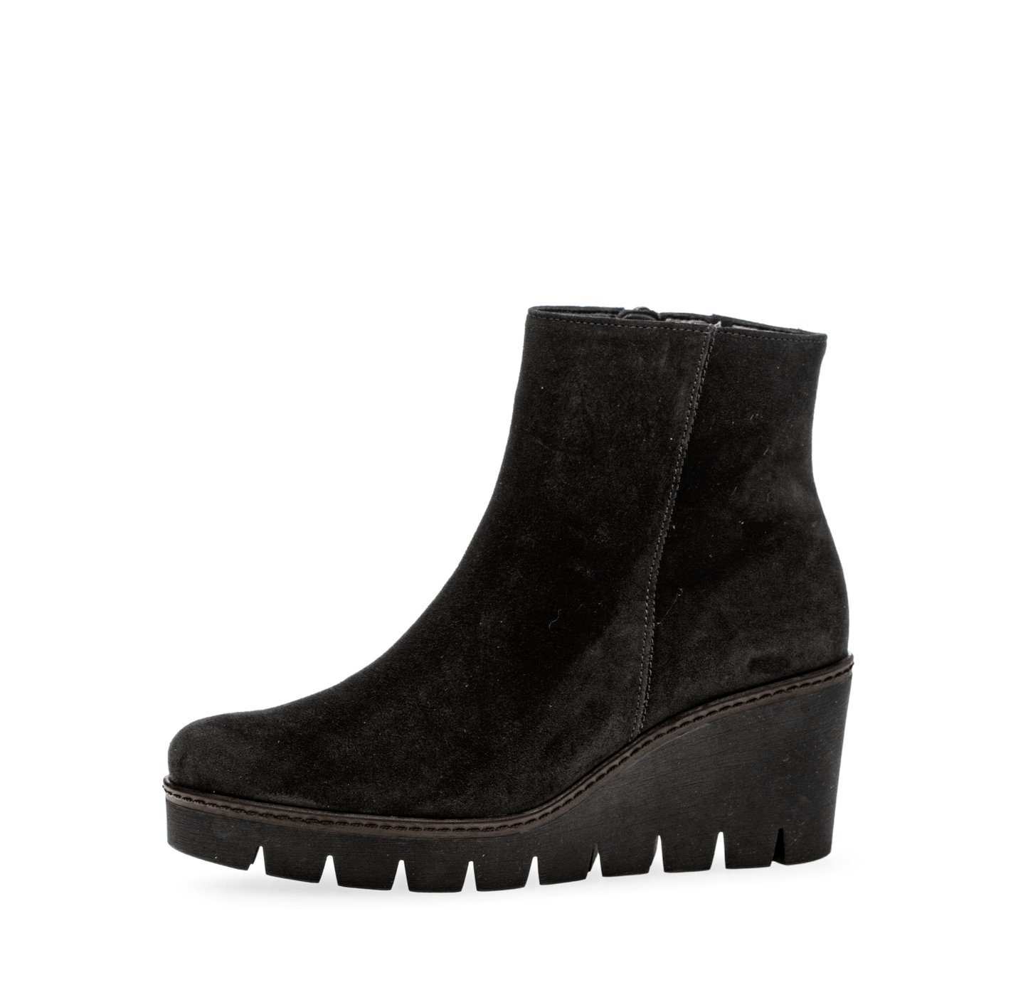 Gabor 74.780.17 Black Wedge Platform Ankle Boots