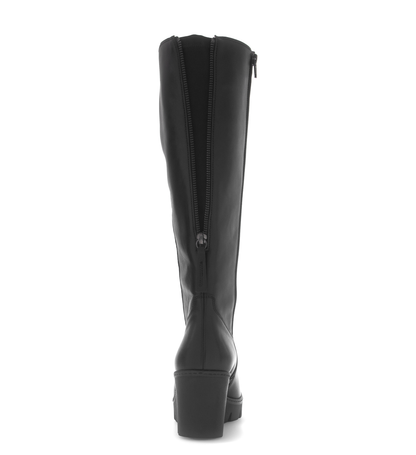 Gabor 74.789.27 Black Wedge Knee High Boots M Width Shaft