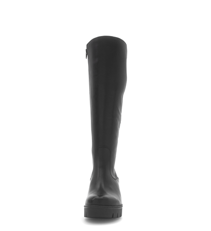 Gabor 74.789.27 Black Wedge Knee High Boots M Width Shaft