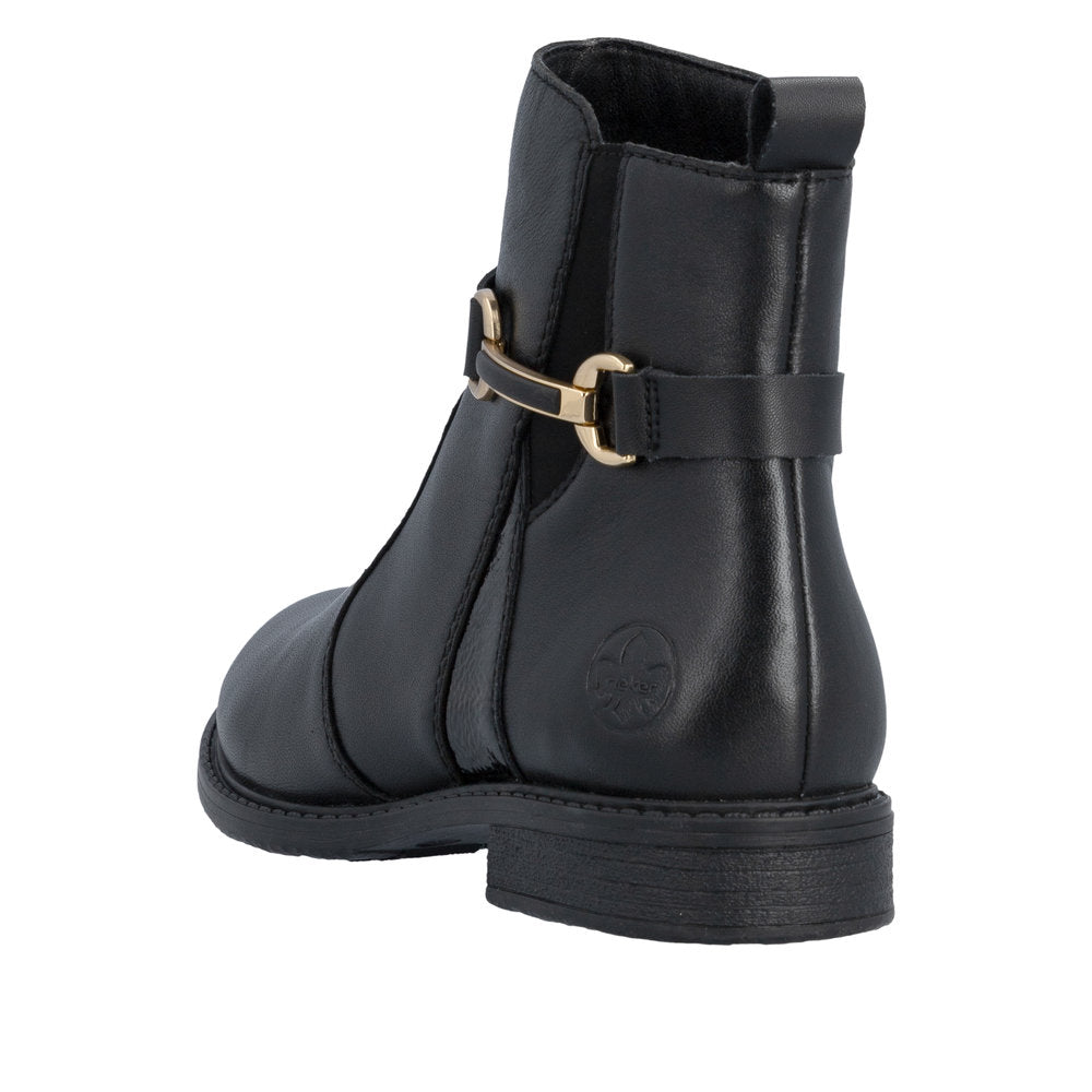 Rieker 74856-00 Black H Fit Ankle Boots