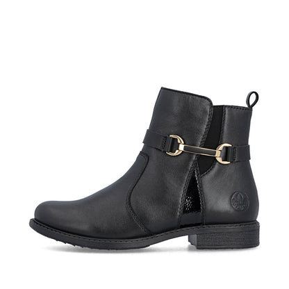 Rieker 74856-00 Black H Fit Ankle Boots