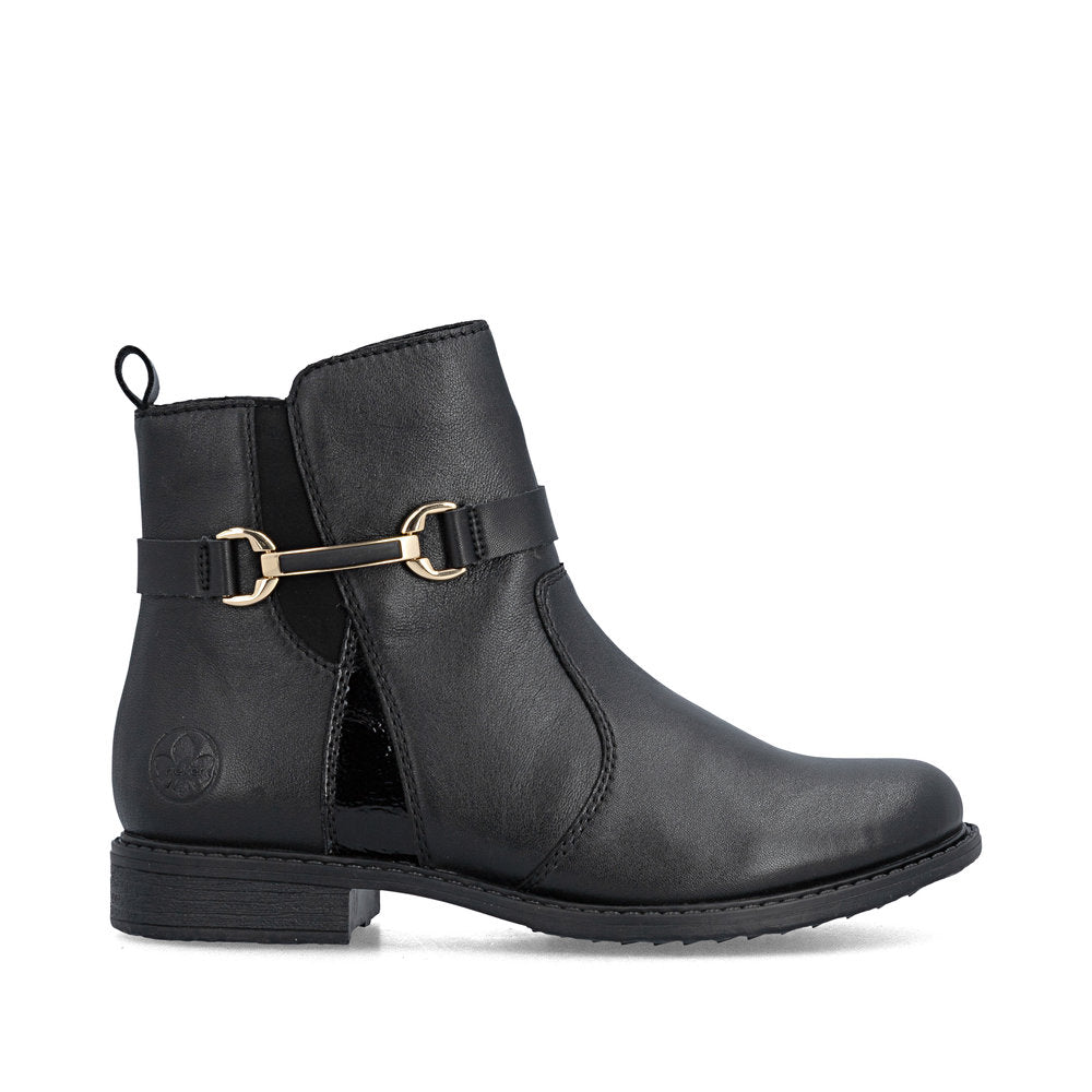 Rieker 74856-00 Black H Fit Ankle Boots